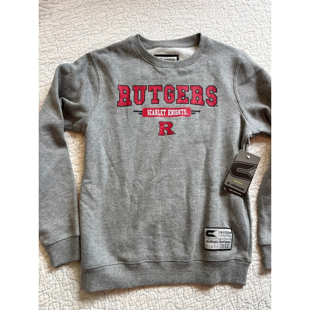 Colosseum Rutgers Scarlet Knights Youth Crewneck Sweatshirt Size Medium
